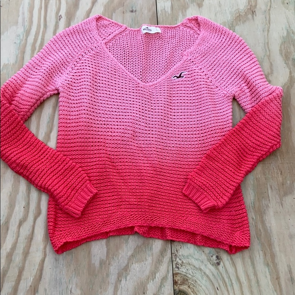 Hollister Ombré cable knit beach sweater
